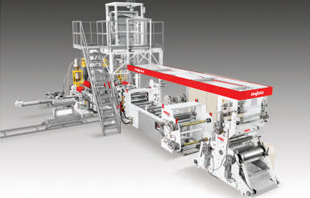 four extruder five layer blown film